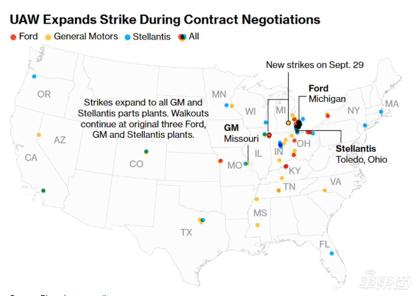 美国汽车工会敦促Stellantis工人授权罢工